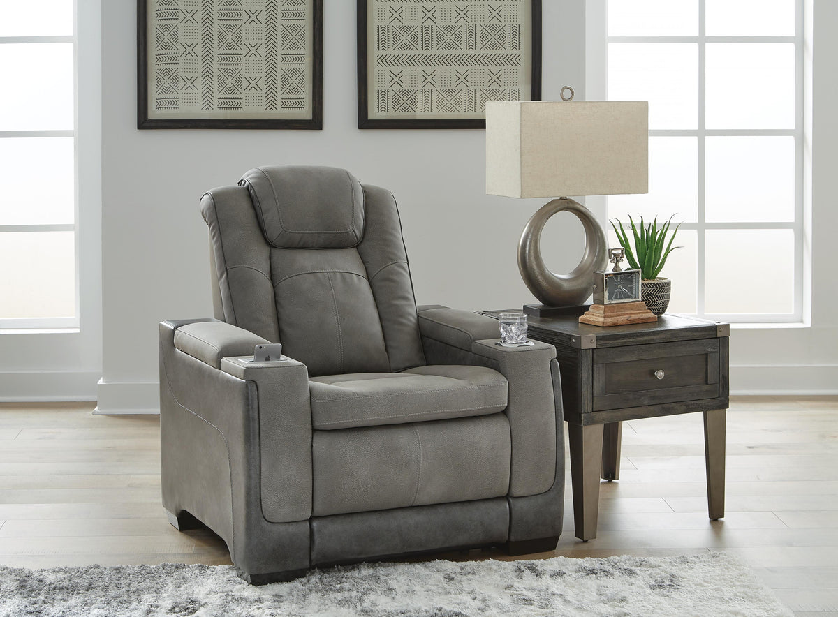 Next-Gen Durapella PWR Recliner/ADJ Headrest Faux Leather