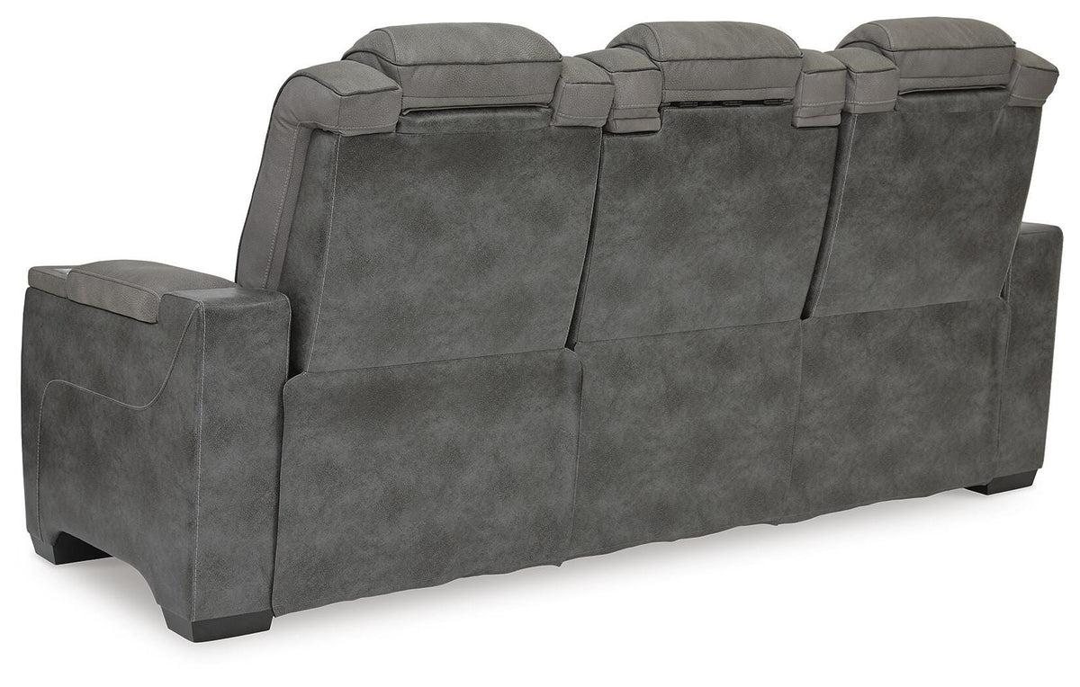 Next-Gen Durapella PWR REC Sofa with ADJ Headrest Faux Leather