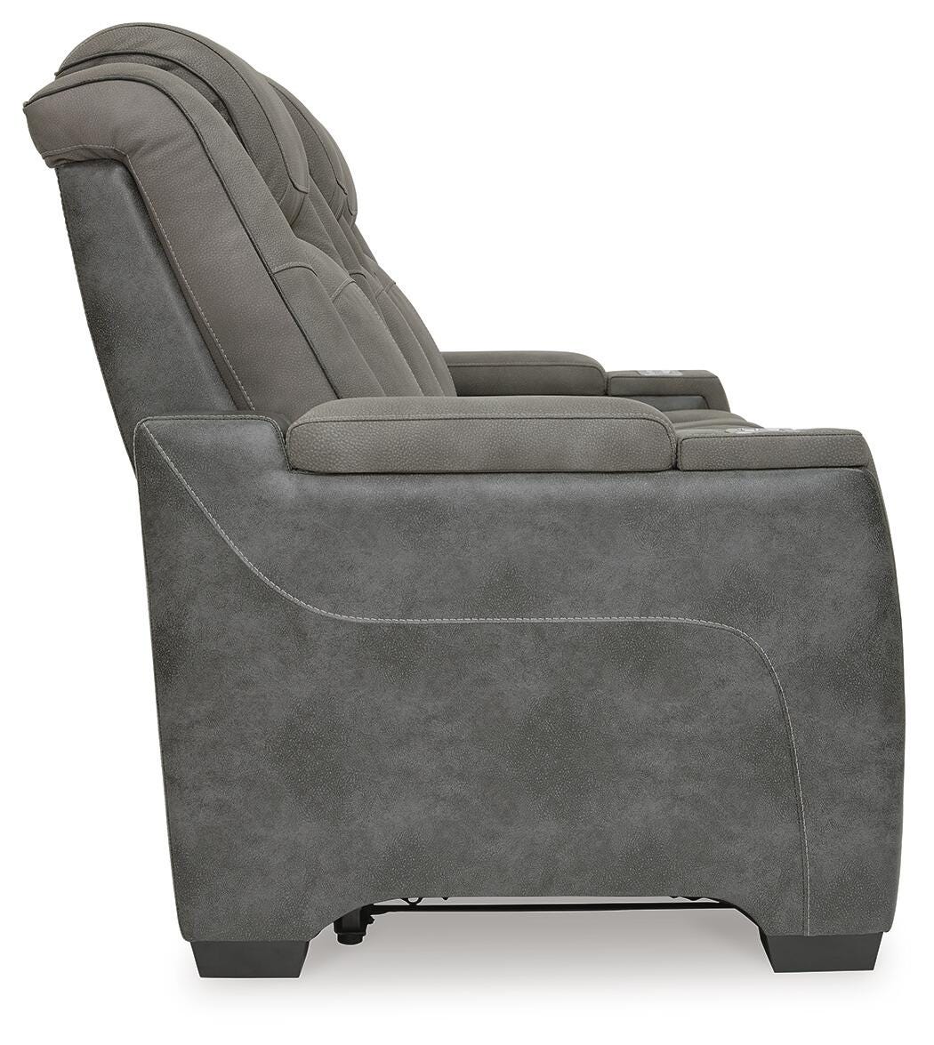 Next-Gen Durapella PWR REC Sofa with ADJ Headrest Faux Leather