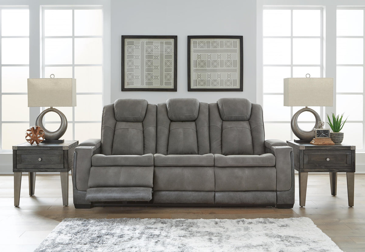 Next-Gen Durapella PWR REC Sofa with ADJ Headrest Faux Leather