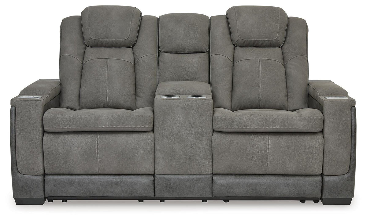 Next-Gen Durapella PWR REC Loveseat/CON/ADJ HDRST Faux Leather