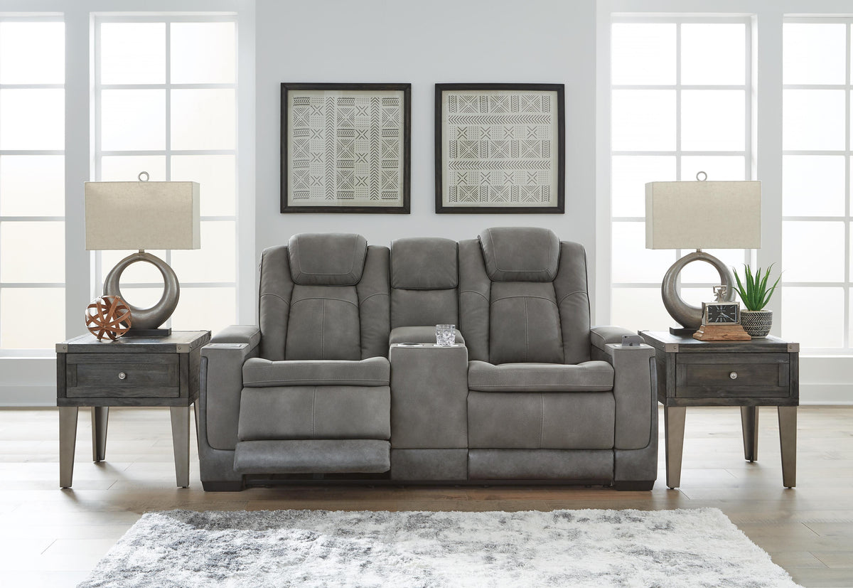 Next-Gen Durapella PWR REC Loveseat/CON/ADJ HDRST Faux Leather