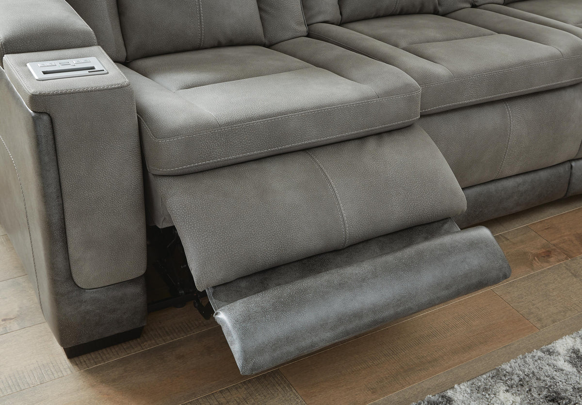 Next-Gen Durapella PWR REC Sofa with ADJ Headrest Faux Leather