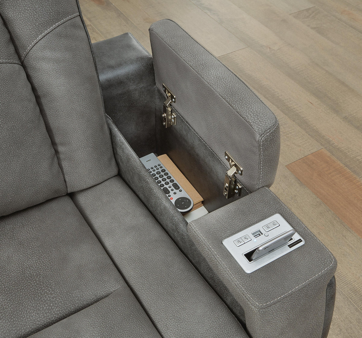 Next-Gen Durapella PWR REC Loveseat/CON/ADJ HDRST Faux Leather
