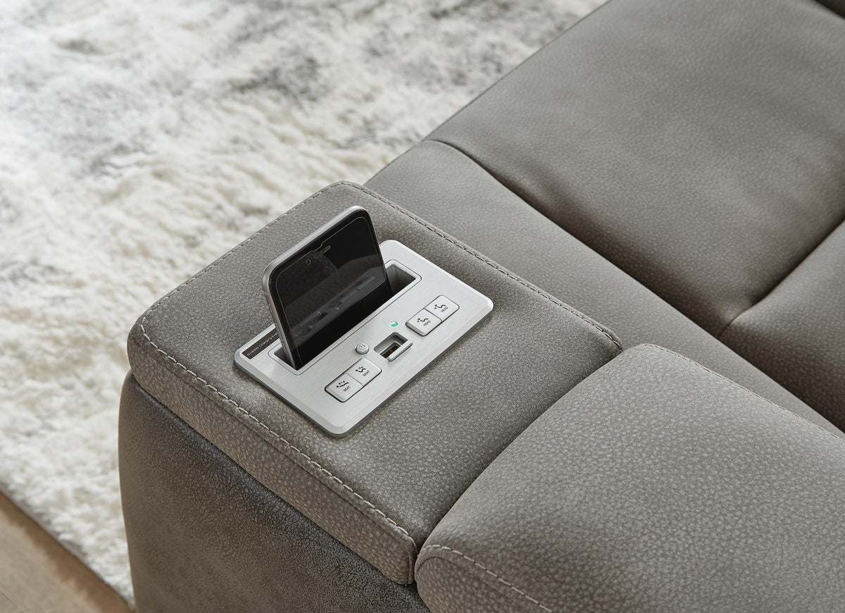 Next-Gen Durapella PWR REC Sofa with ADJ Headrest Faux Leather