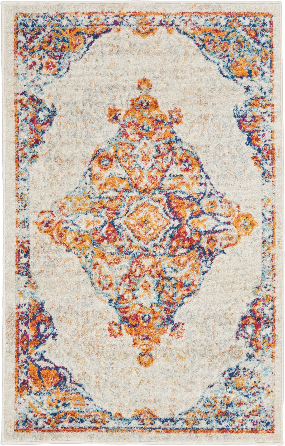 Persian Vintage PRV02 Ivory Multicolor Rug - Rectangle