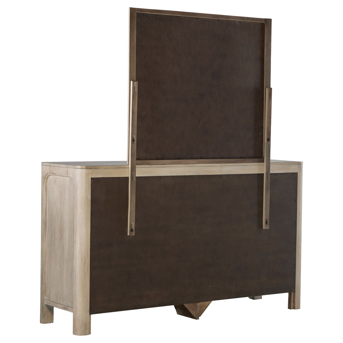 Solano 9-drawer Bedroom Dresser Weathered Mango - With Mirror