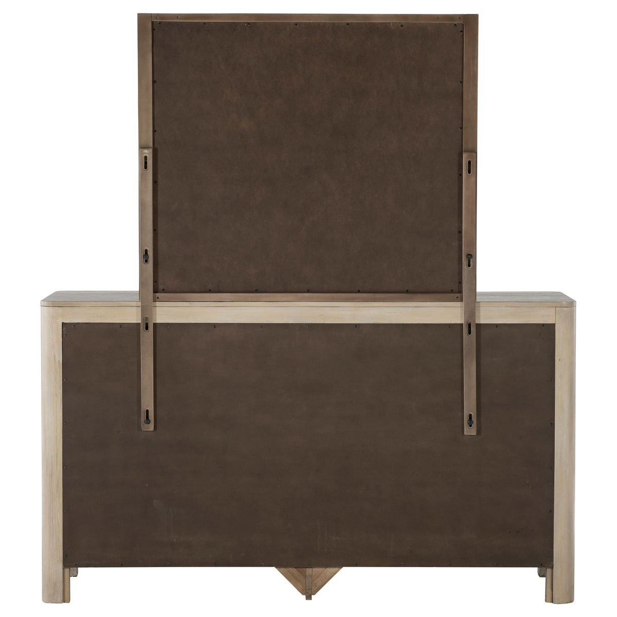 Solano 9-drawer Bedroom Dresser Weathered Mango - With Mirror