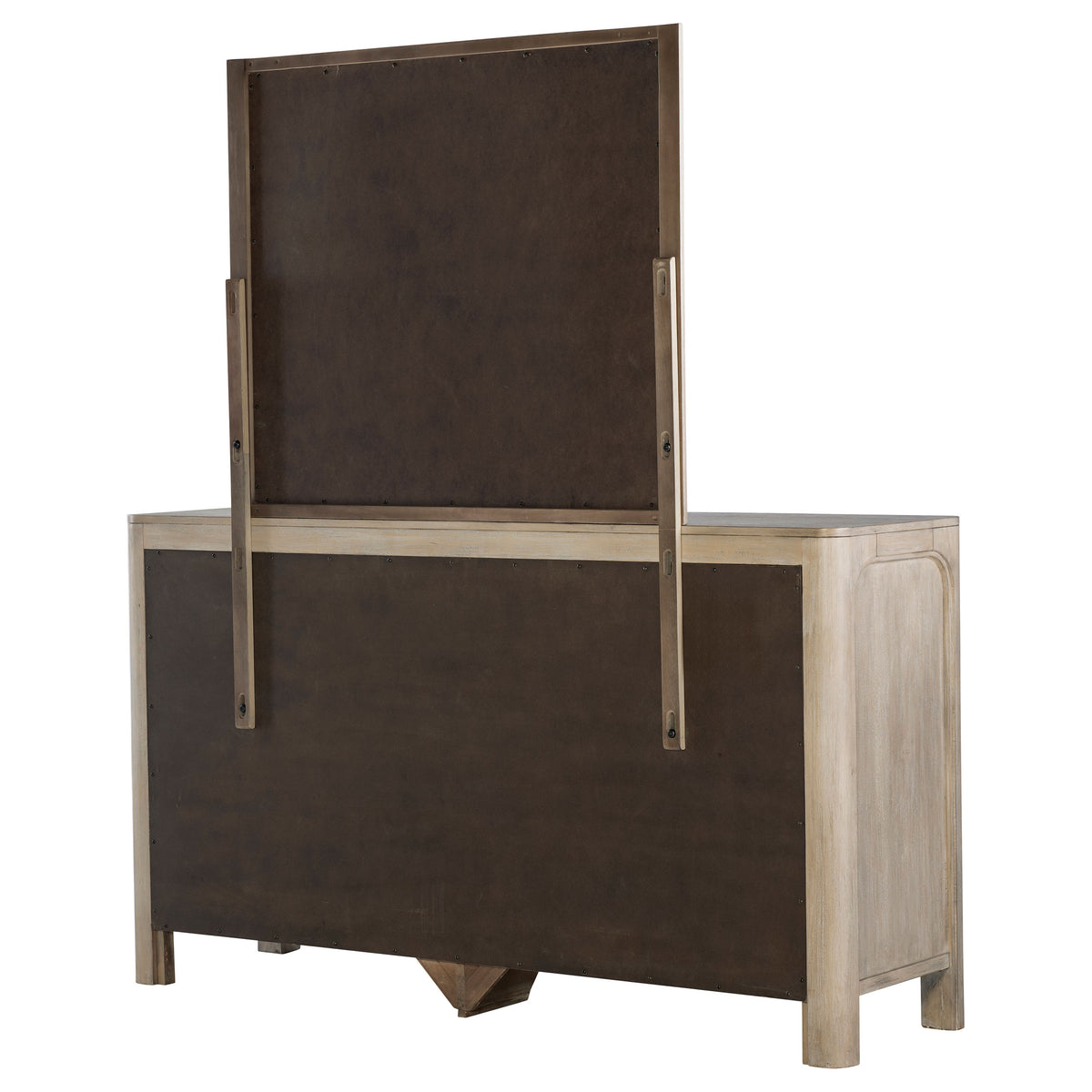 Solano 9-drawer Bedroom Dresser Weathered Mango - With Mirror