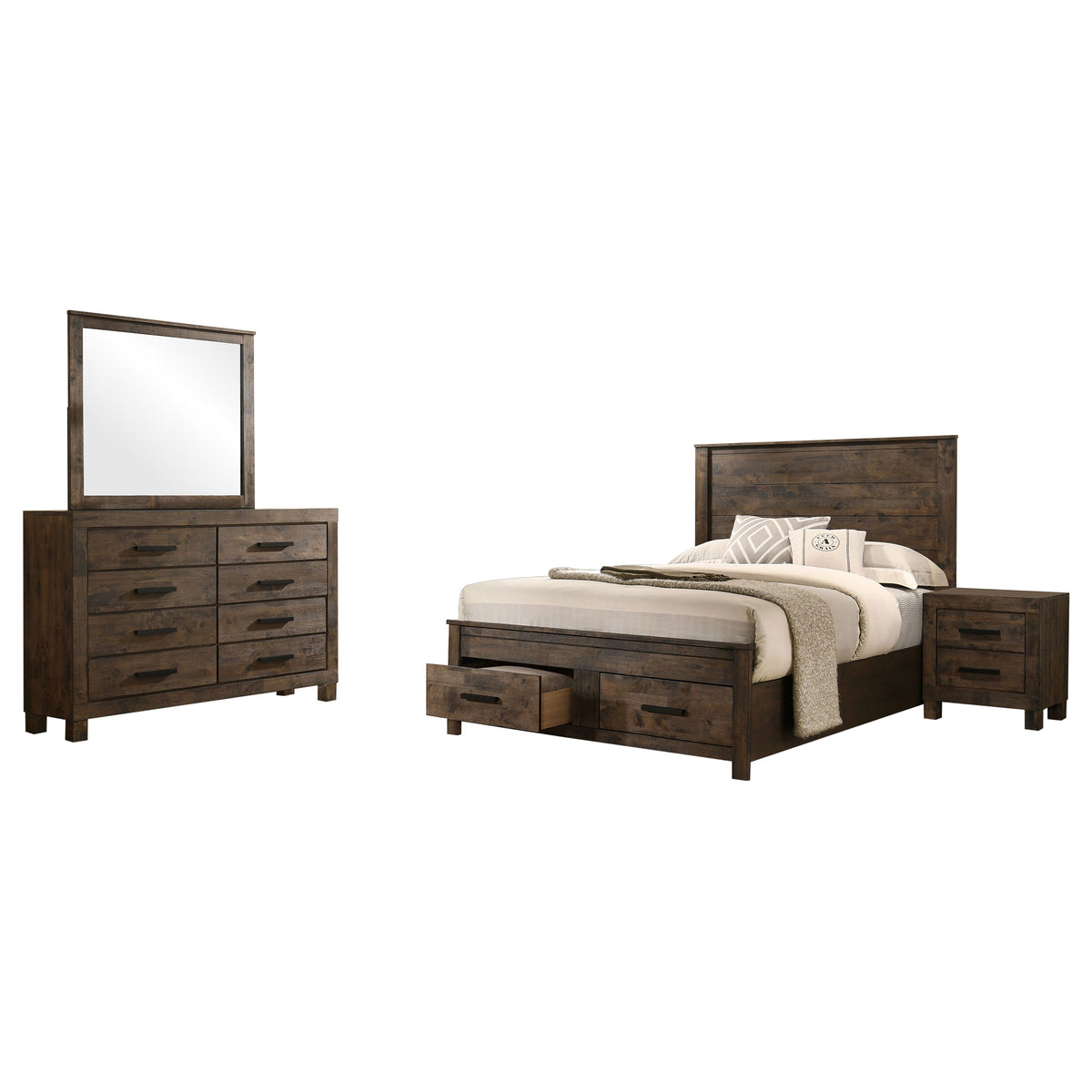Woodmont 4-piece Bedroom Set Golden Brown - Eastern King