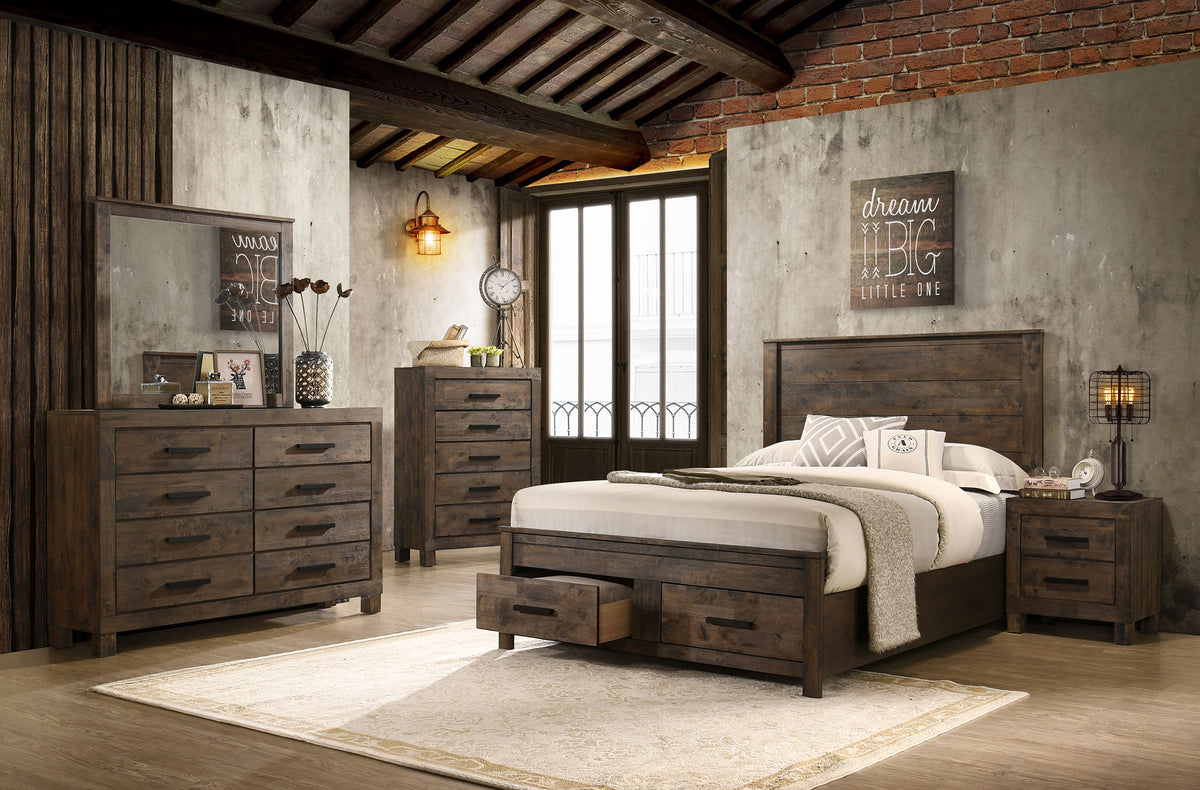 Woodmont 5-piece Bedroom Set Golden Brown - Eastern King