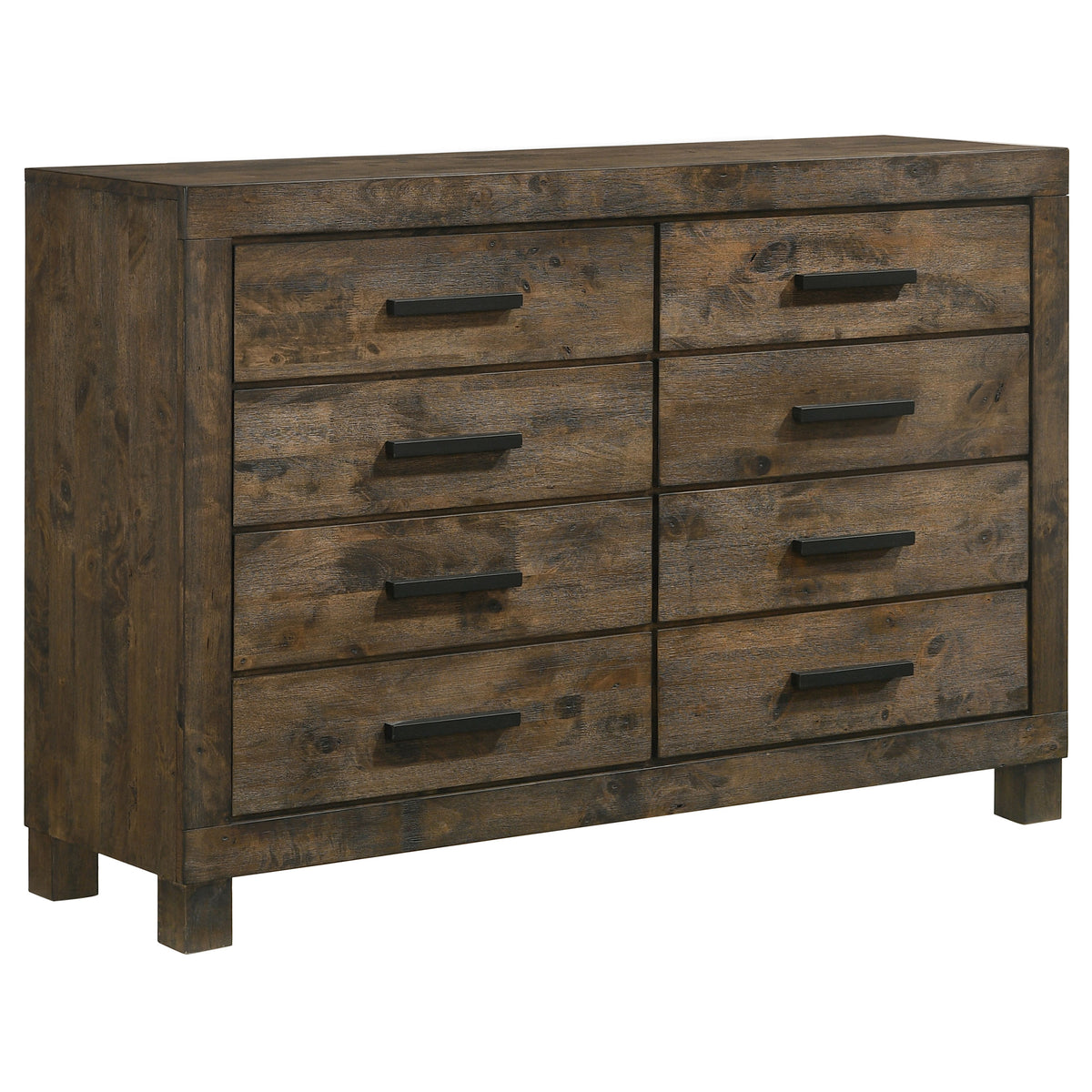 Woodmont 8-drawer Dresser Rustic Golden Brown - Without Mirror