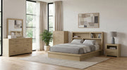 Hendricks 5-piece Bedroom Set Light Oak with Bookcase Headboard Platform Bed - Eastern King