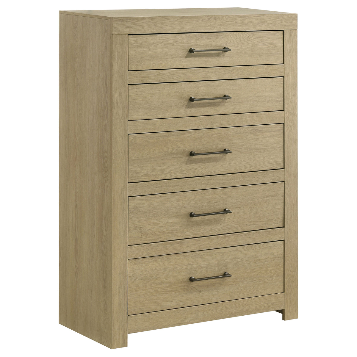 Hendricks 5-piece Bedroom Set Light Oak with Bookcase Headboard Platform Bed - Eastern King