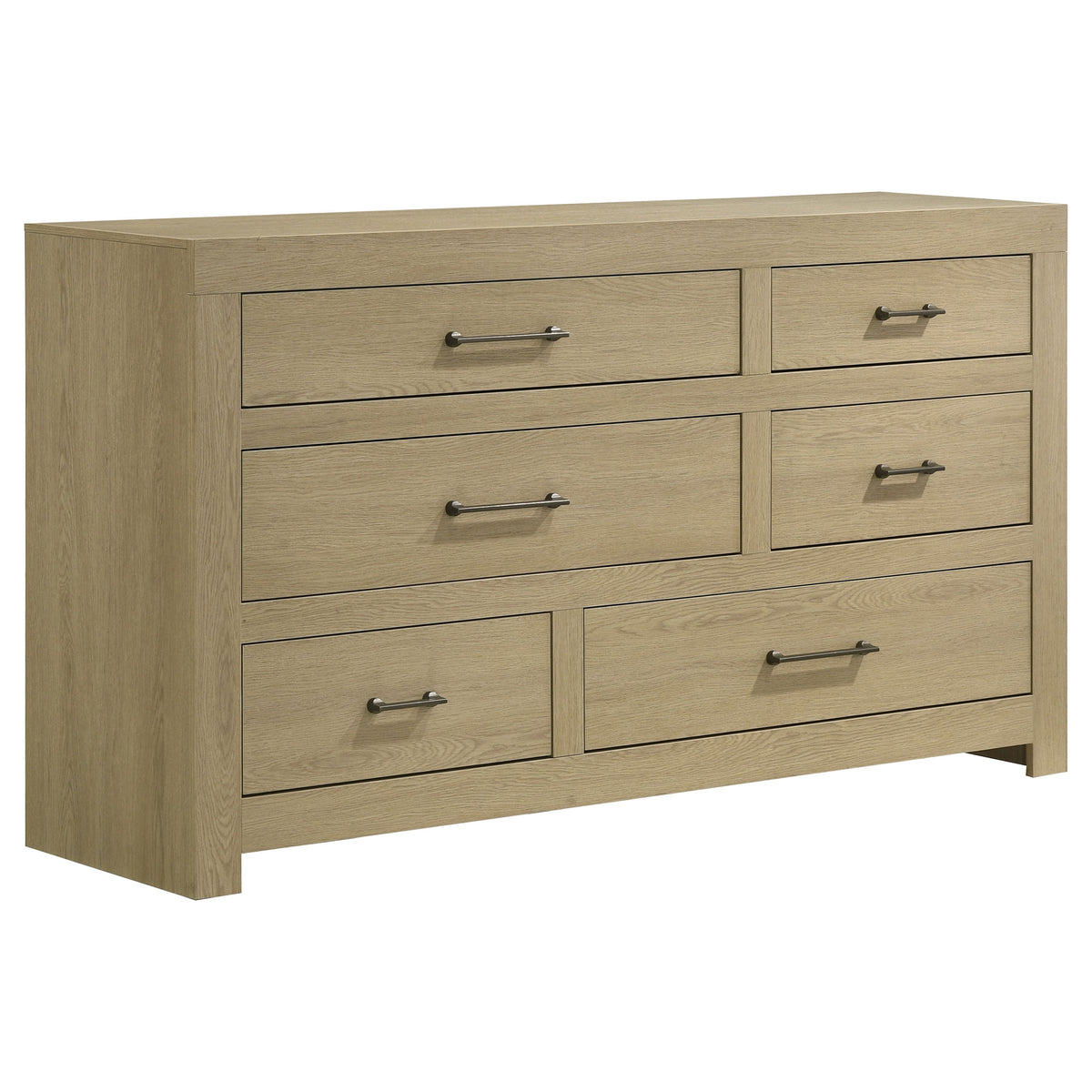 Hendricks 5-piece Bedroom Set Light Oak with Bookcase Headboard Platform Bed - Queen