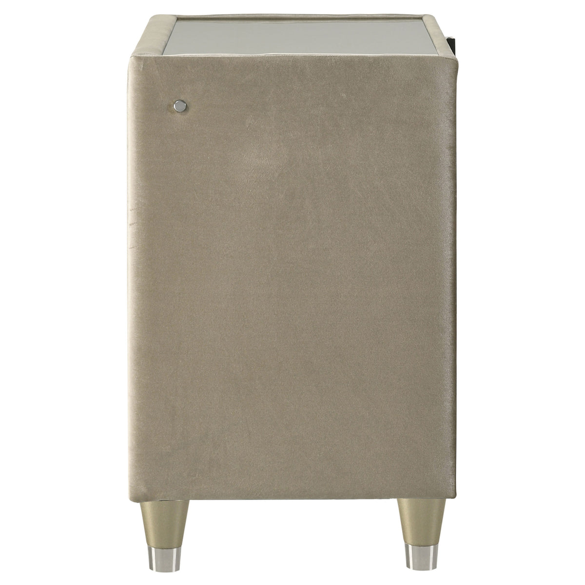 Lorient 2-drawer LED Nightstand with USB - Ivory and Camel