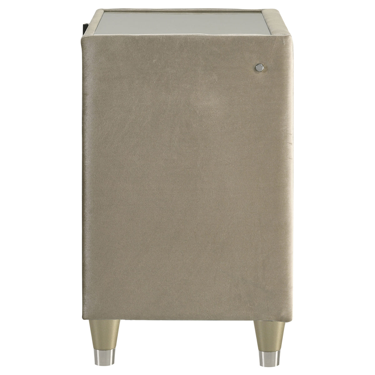 Lorient 2-drawer LED Nightstand with USB - Ivory and Camel