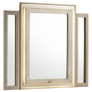 Lorient LED Dresser Mirror - Ivory and Camel