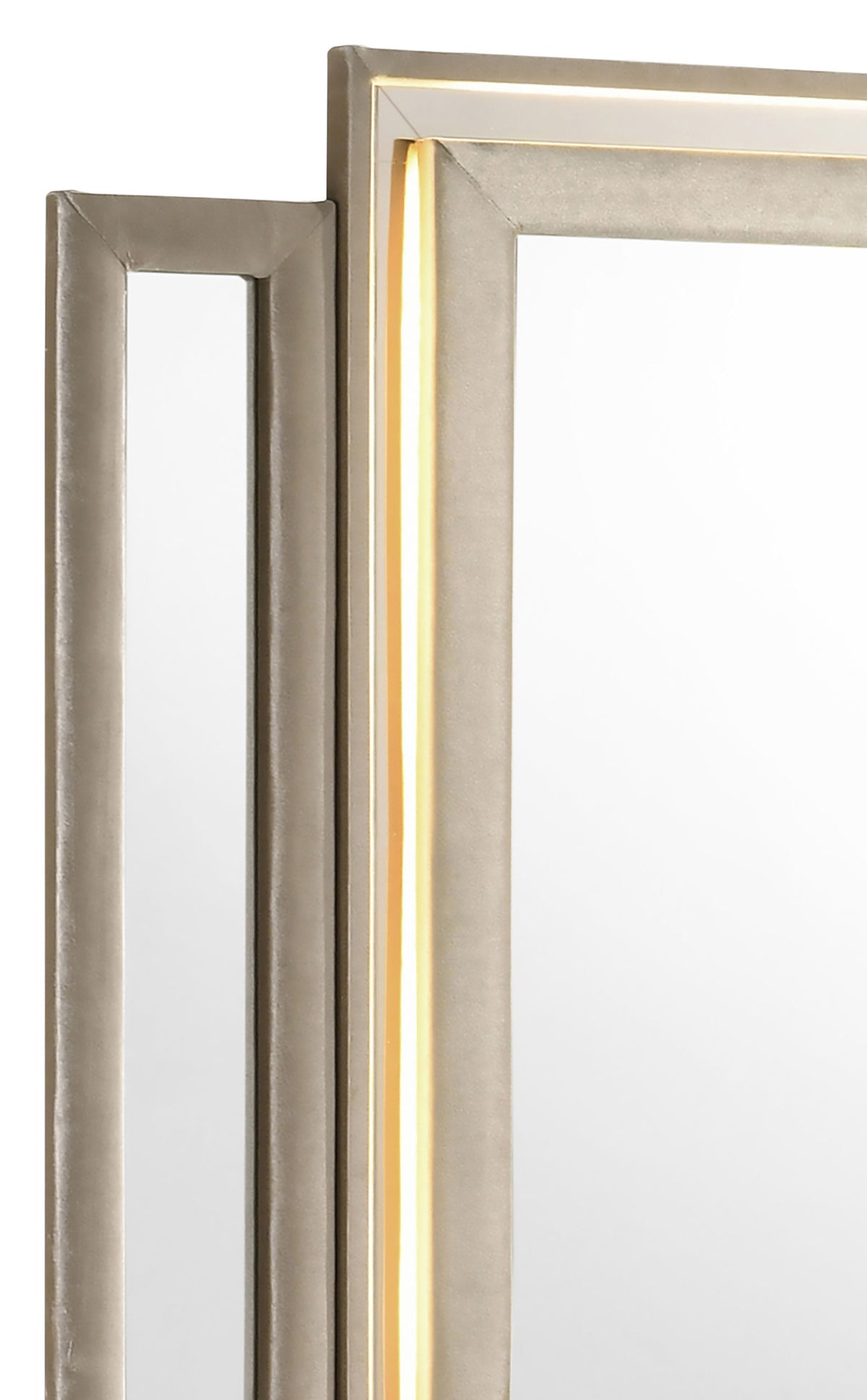 Lorient LED Dresser Mirror - Ivory and Camel