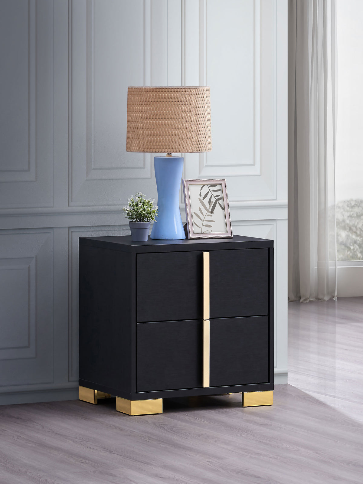 Marceline 2-drawer Nightstand - Black