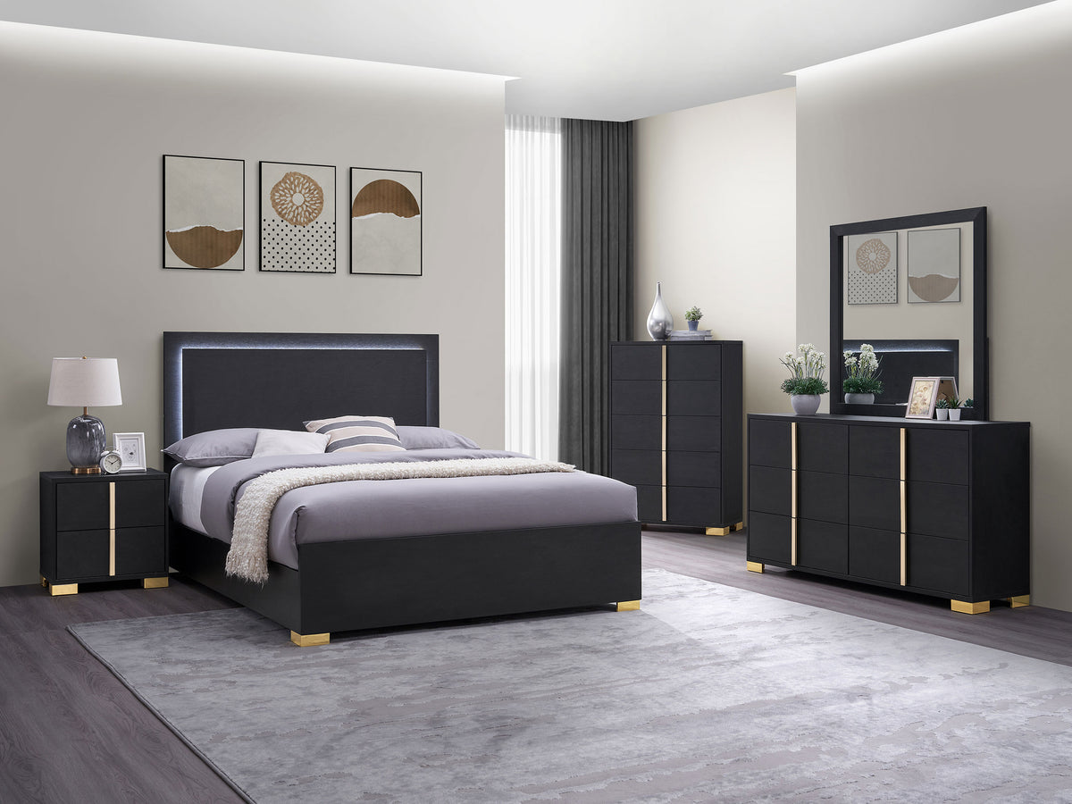 Marceline 2-drawer Nightstand - Black