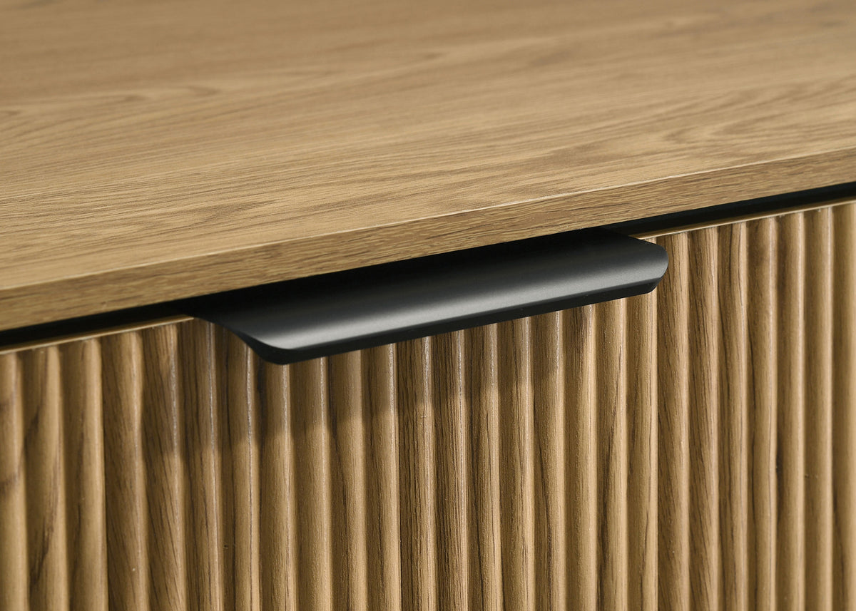 Bennett Mid-Century 2-Drawer Rubberwood Nightstand Light Oak