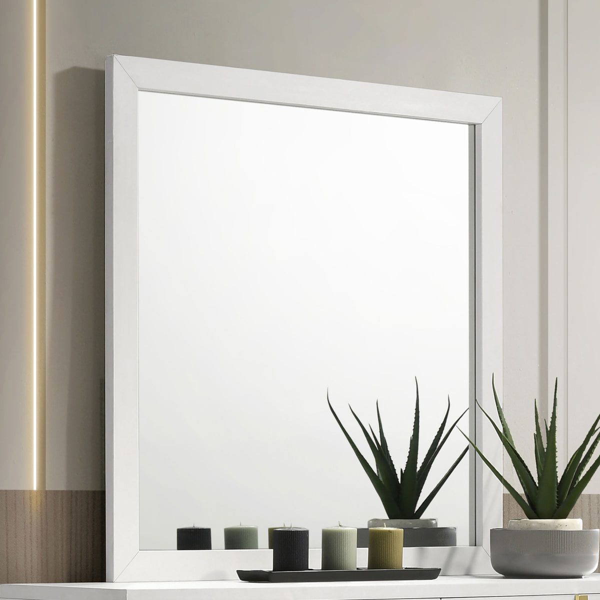 Marceline Dresser Mirror - White