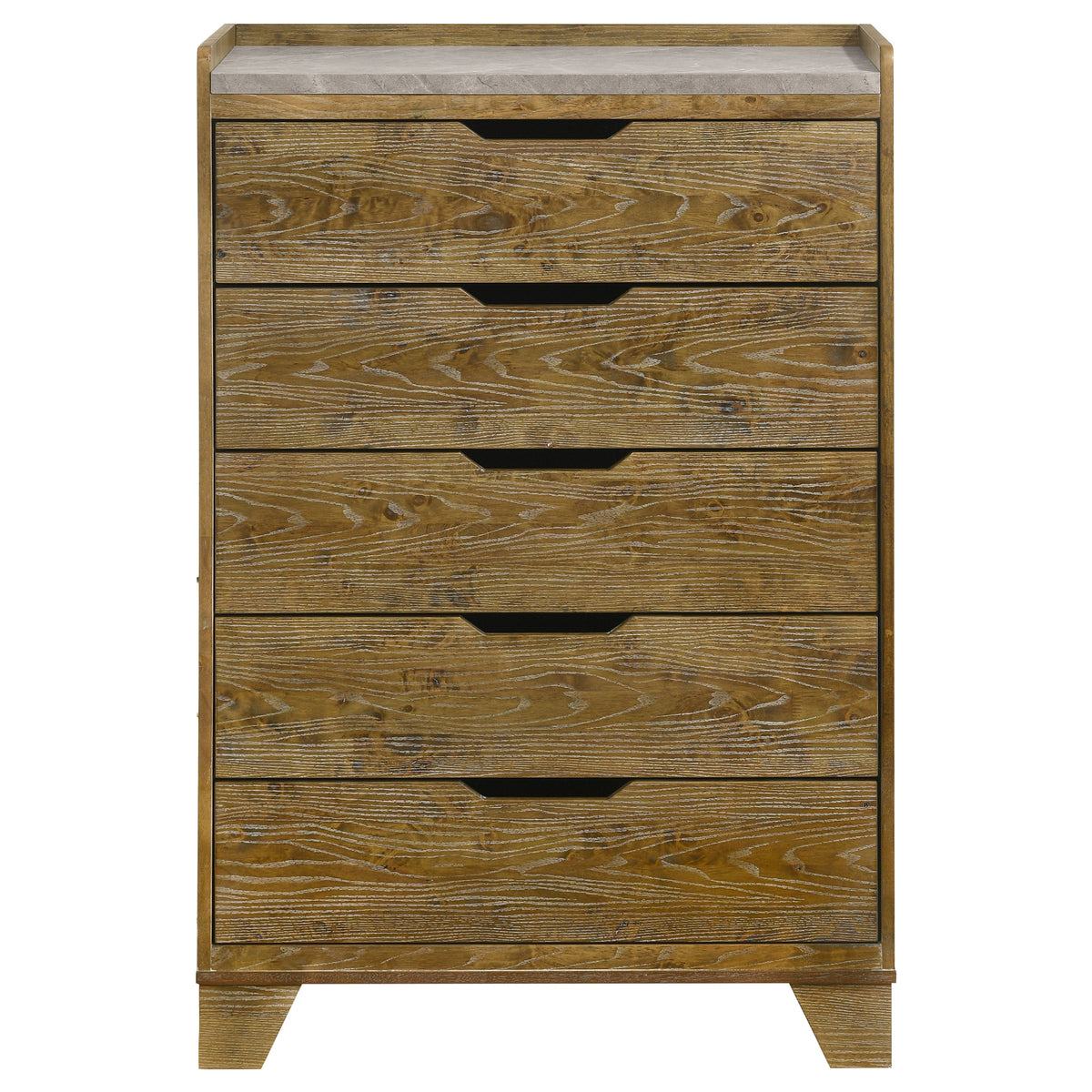 Henderson 5-drawer Bedroom Chest of Drawers Medium Oak