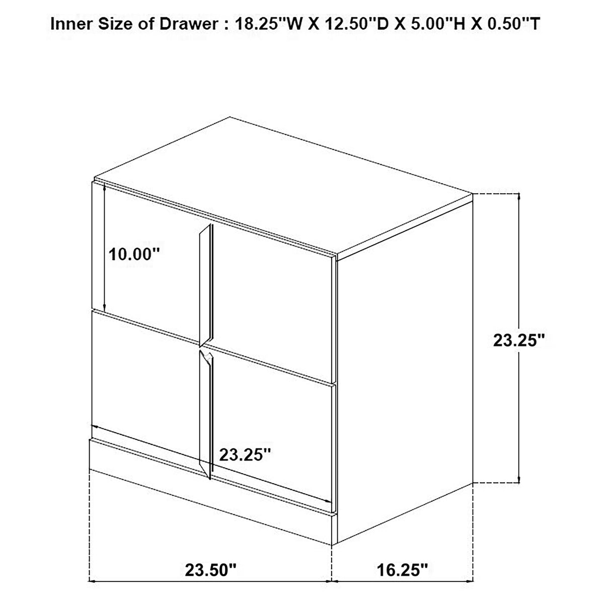 Ines 5-piece Bedroom Set White High Gloss - Queen, Grey