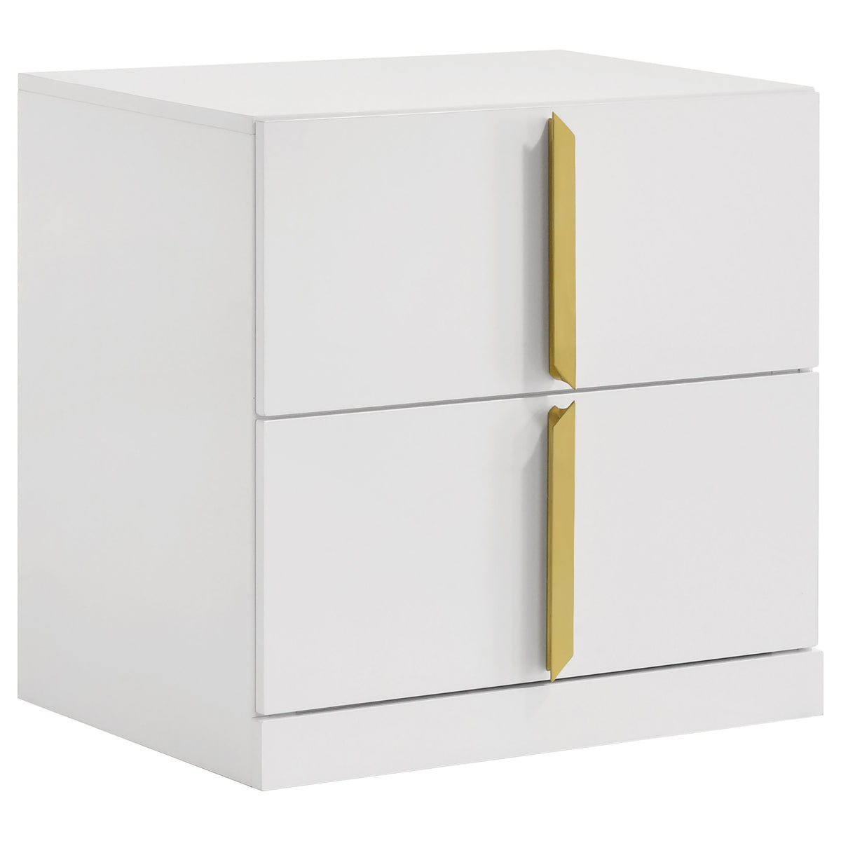 Ines 5-piece Bedroom Set White High Gloss - Eastern King, Navy