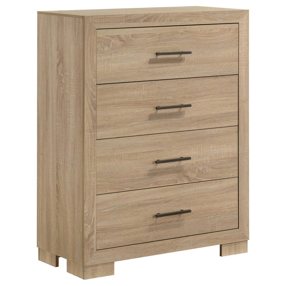 Arielle 5-Piece Upholstered Bedroom Set Light Oak - Eastern King