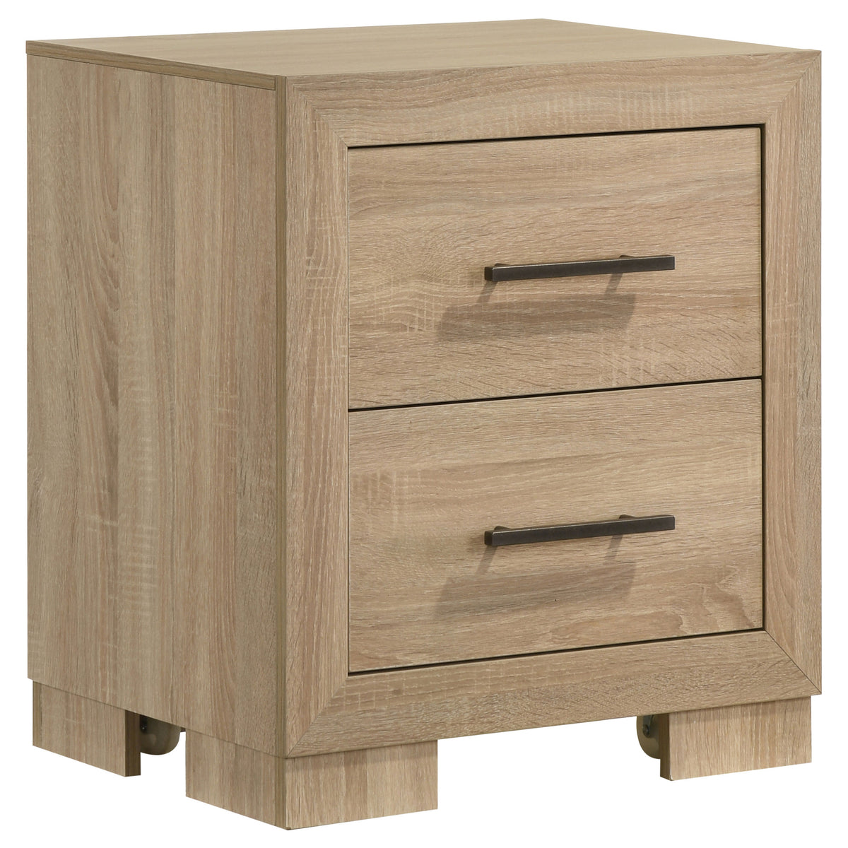 Arielle 5-Piece Upholstered Bedroom Set Light Oak - Queen