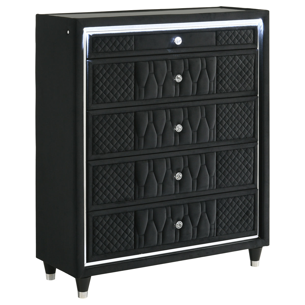 Lorient 5-piece Bedroom Set with Dresser - Eastern King, Black