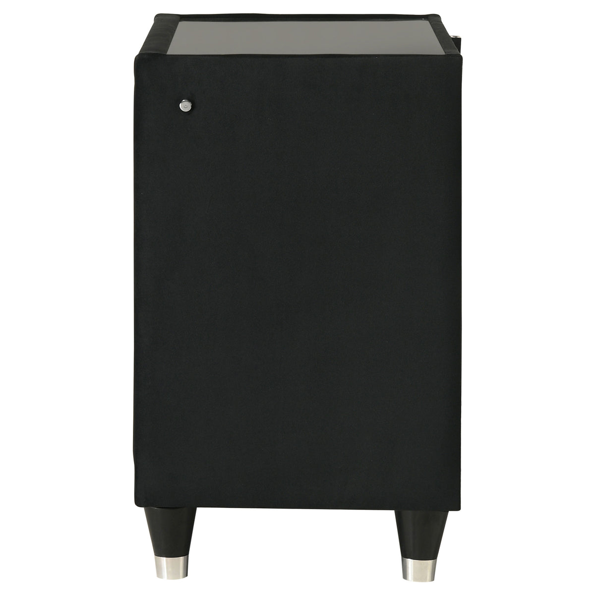 Lorient 2-drawer LED Nightstand with USB - Black
