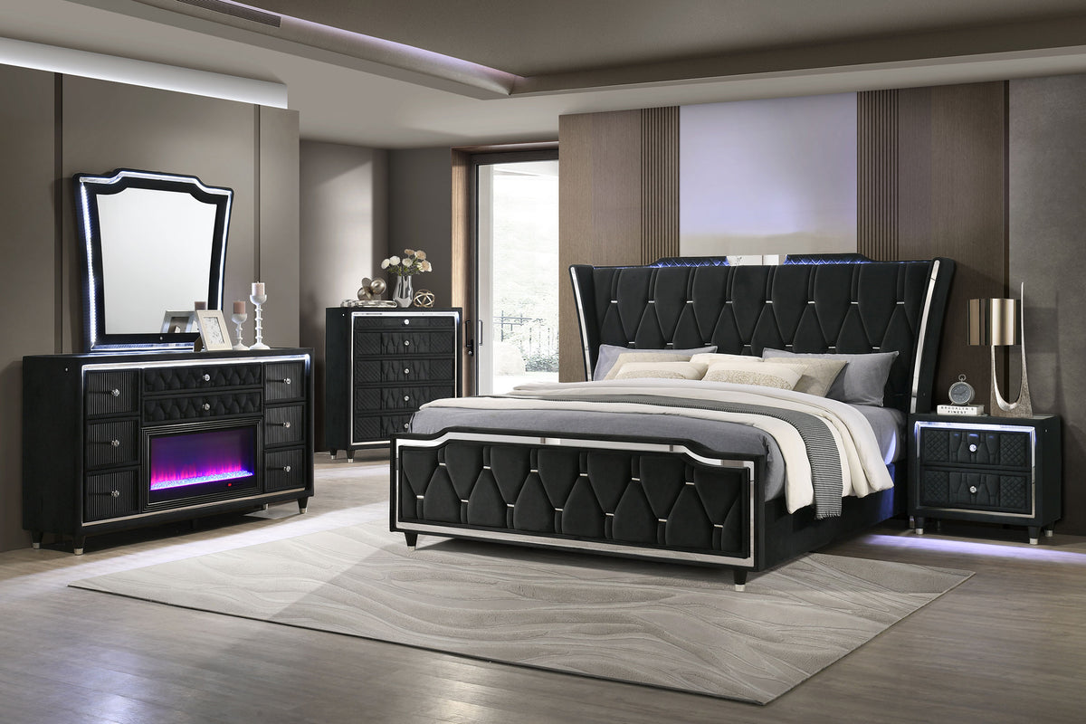 Lorient LED Dresser Mirror - Black