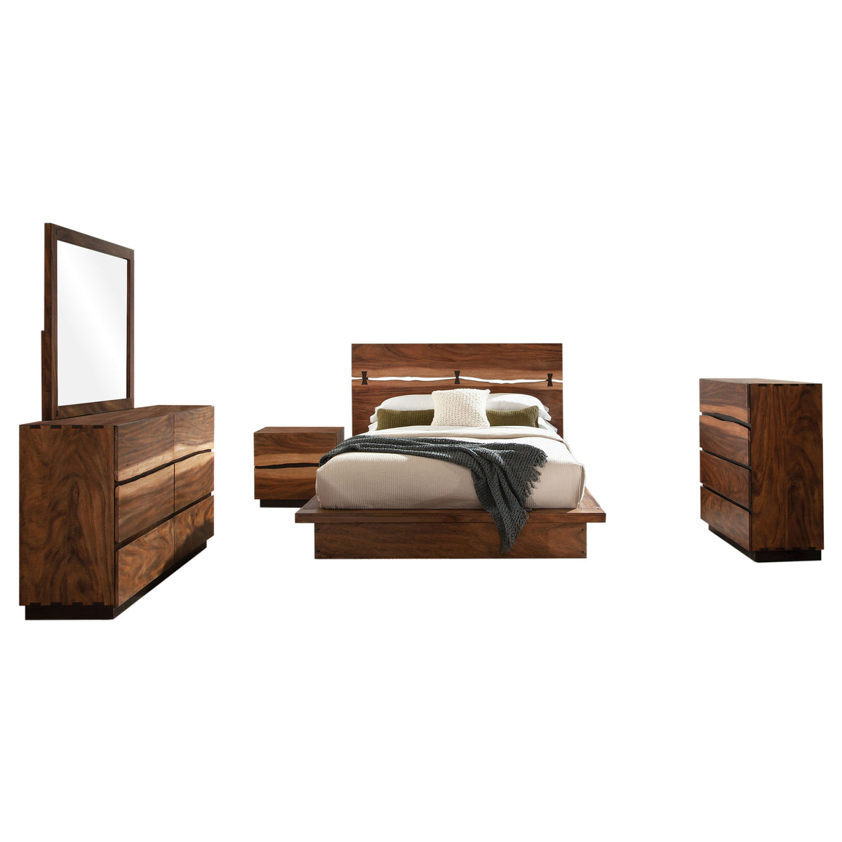 Winslow 5-piece Bedroom Set Smokey Walnut - Eastern King