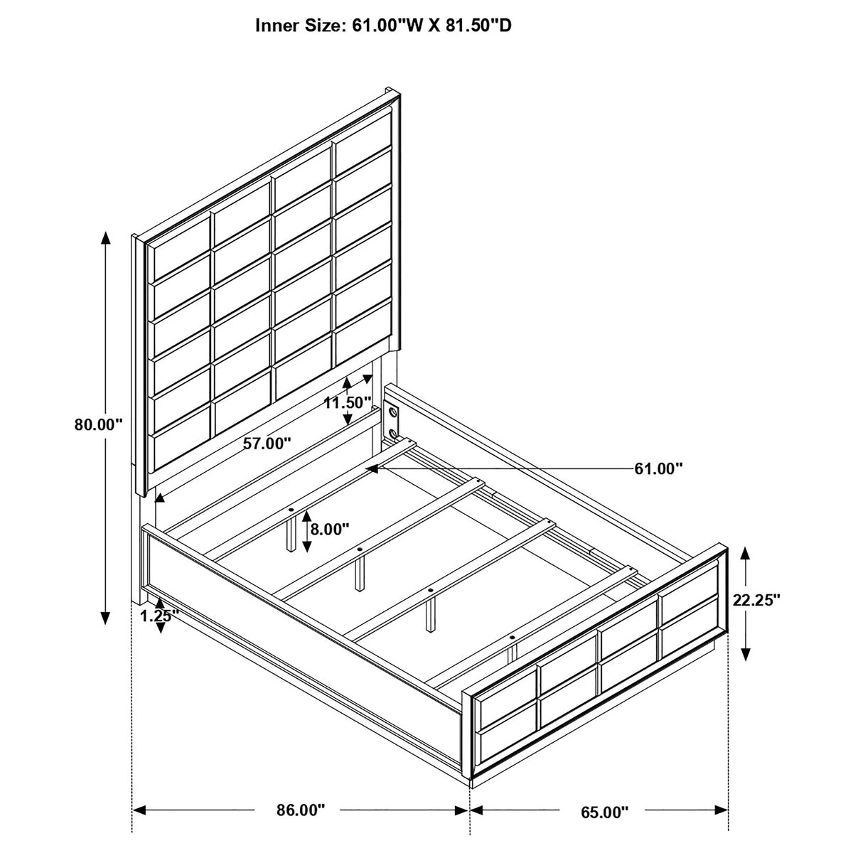 Durango 4-piece Bedroom Set Smoked Peppercorn - Queen