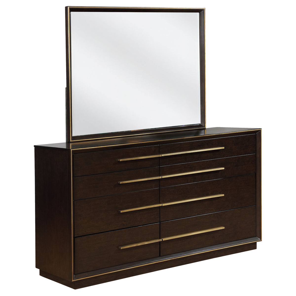 Durango 8-drawer Dresser - Smoked Peppercorn, With Mirror