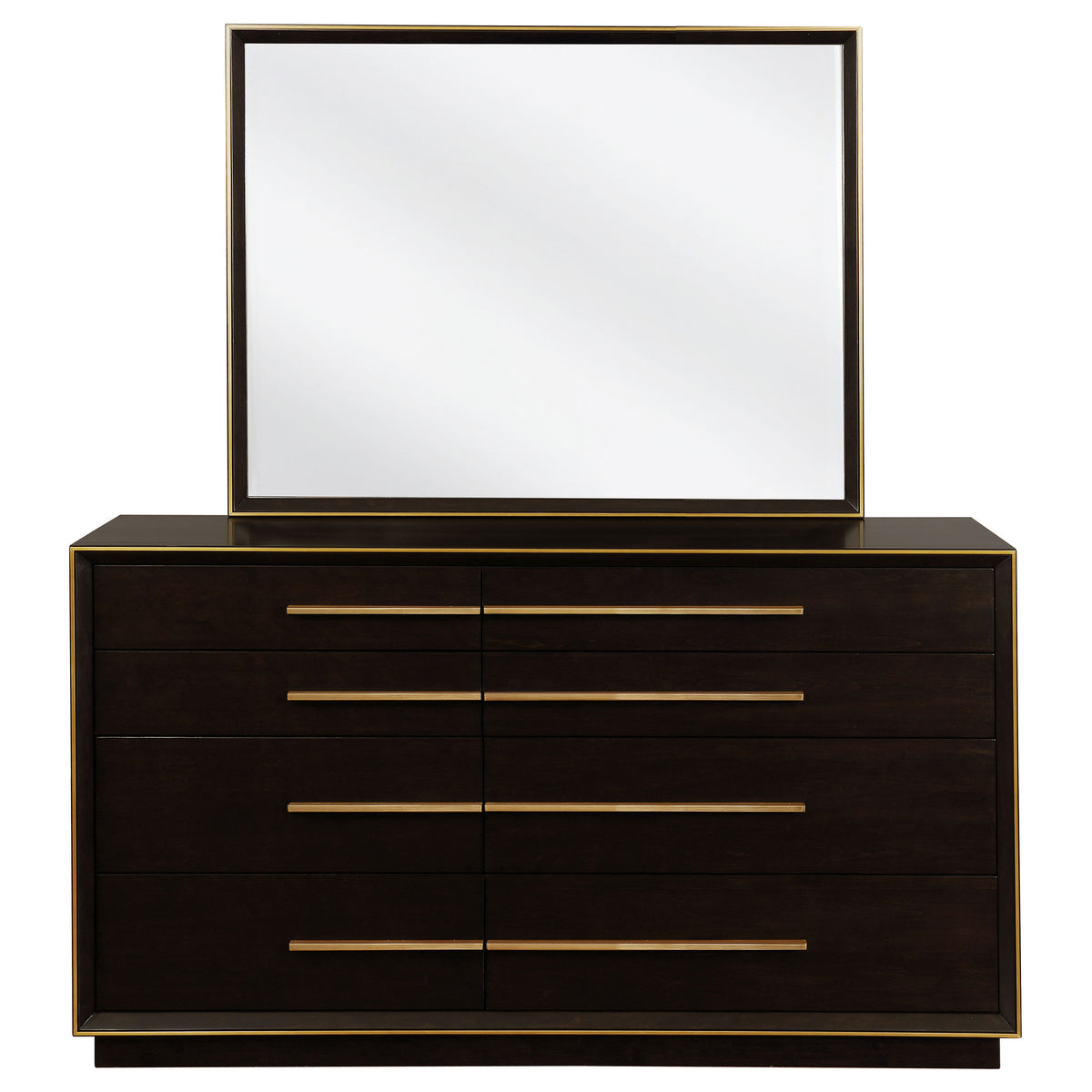 Durango 8-drawer Dresser - Smoked Peppercorn, With Mirror