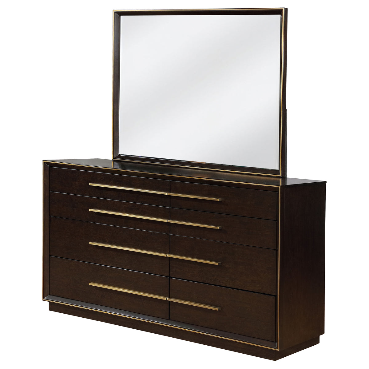 Durango 8-drawer Dresser - Smoked Peppercorn, With Mirror