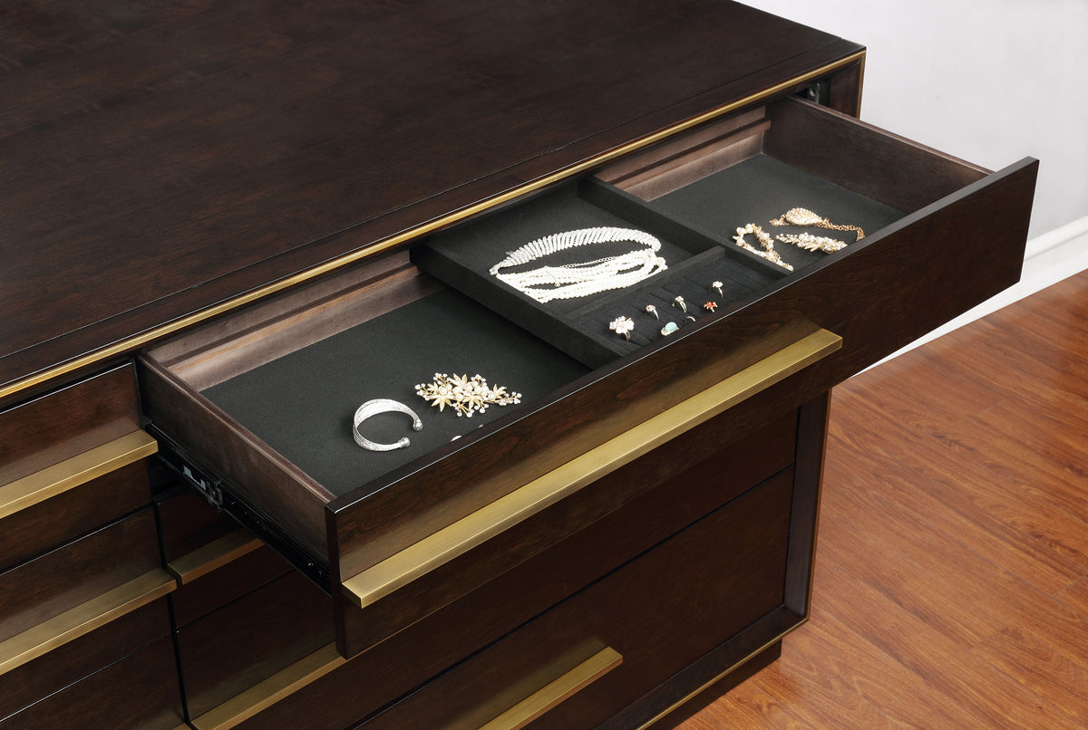 Durango 8-drawer Dresser - Smoked Peppercorn, With Mirror