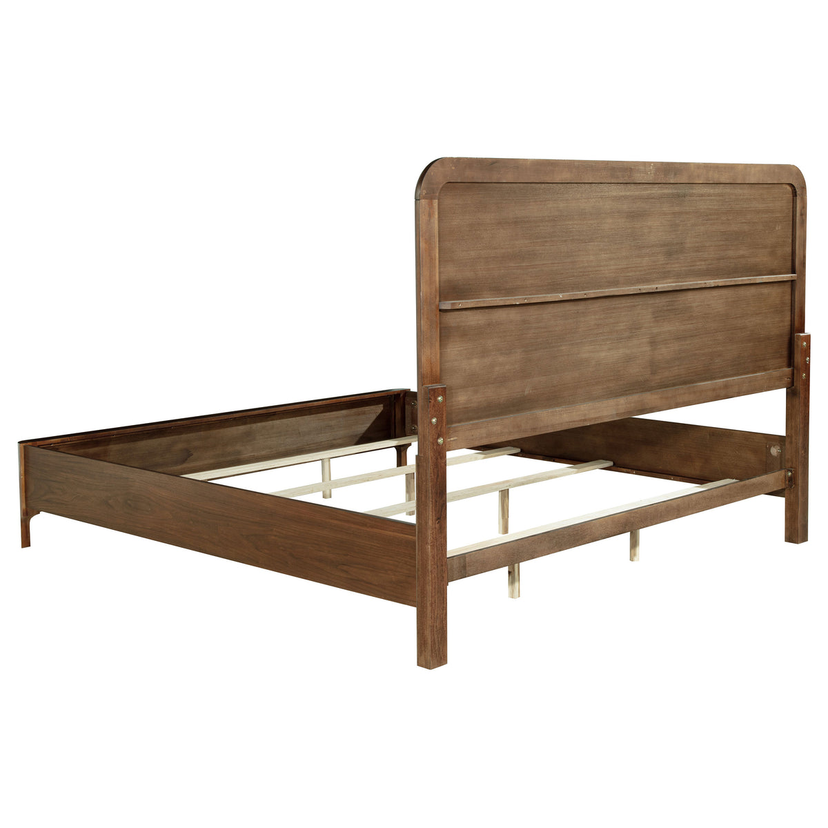 Maderia 57-inch Upholstered Panel Bed Walnut - Eastern King
