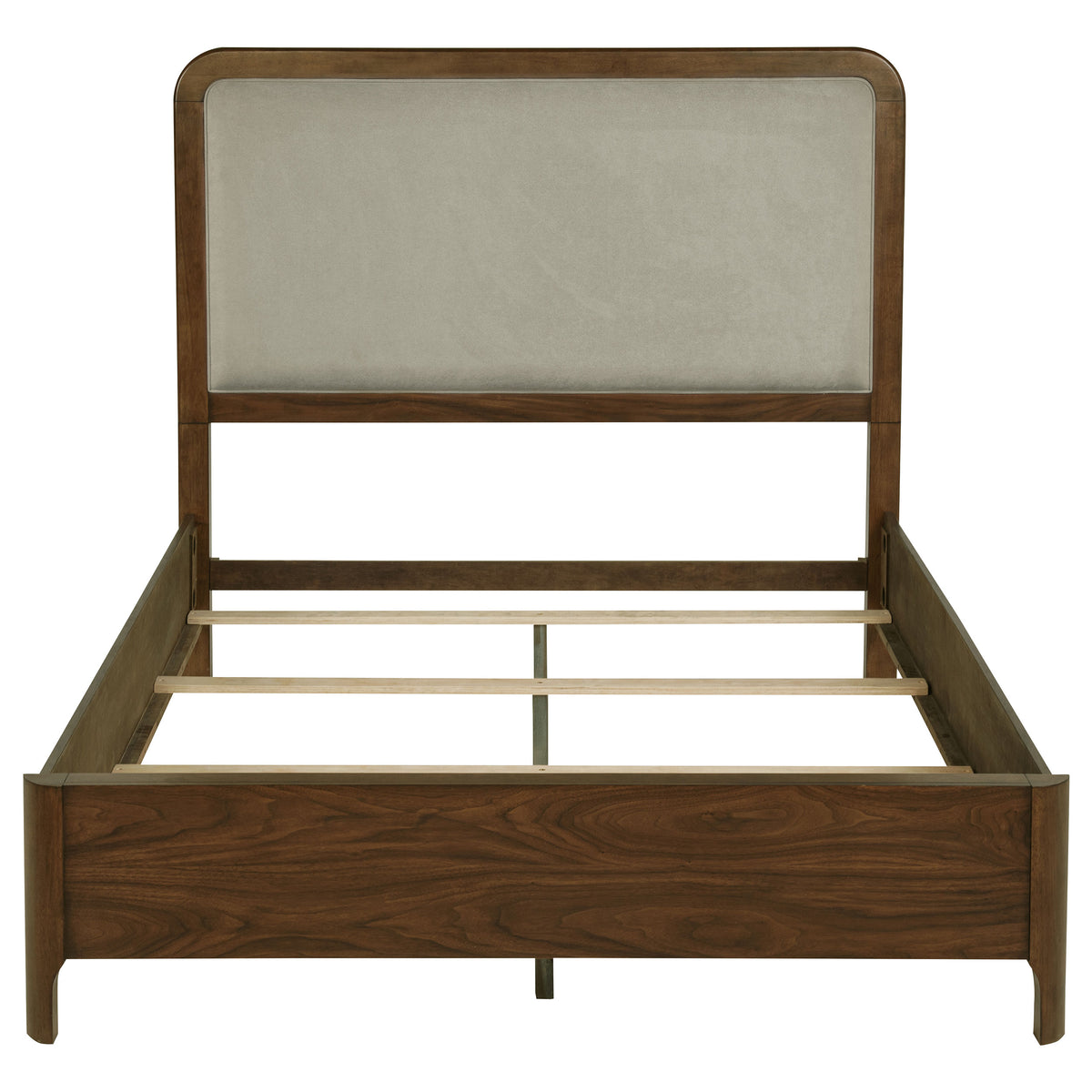 Maderia 57-inch Upholstered Panel Bed Walnut - Queen