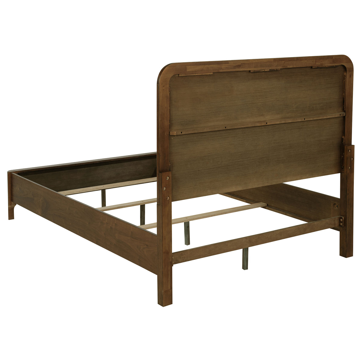 Maderia 57-inch Upholstered Panel Bed Walnut - Queen