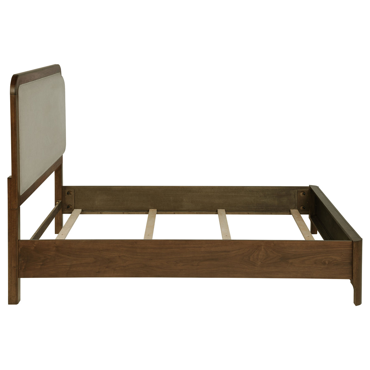 Maderia 57-inch Upholstered Panel Bed Walnut - Queen