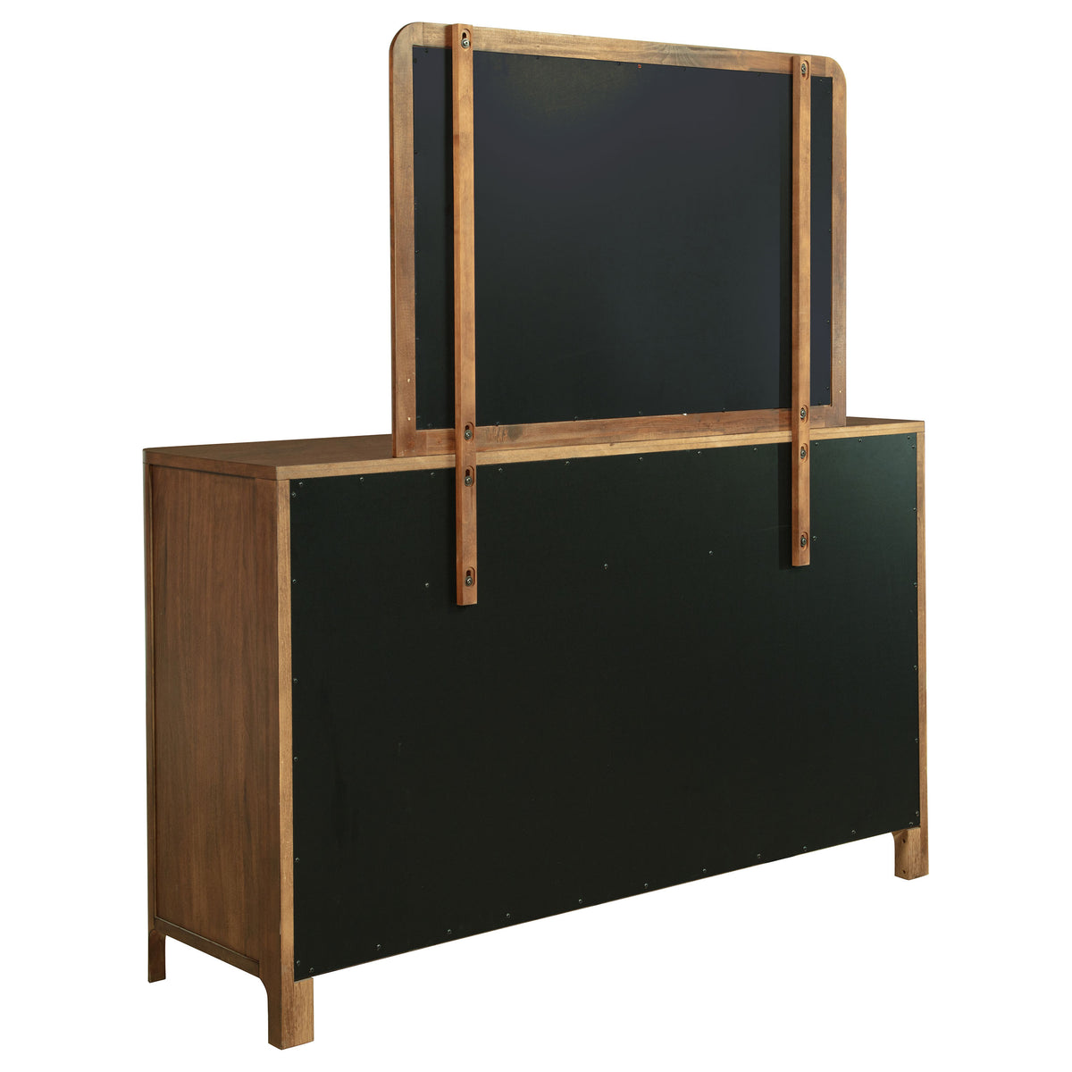 Maderia 8-drawer Dresser Walnut - With Mirror