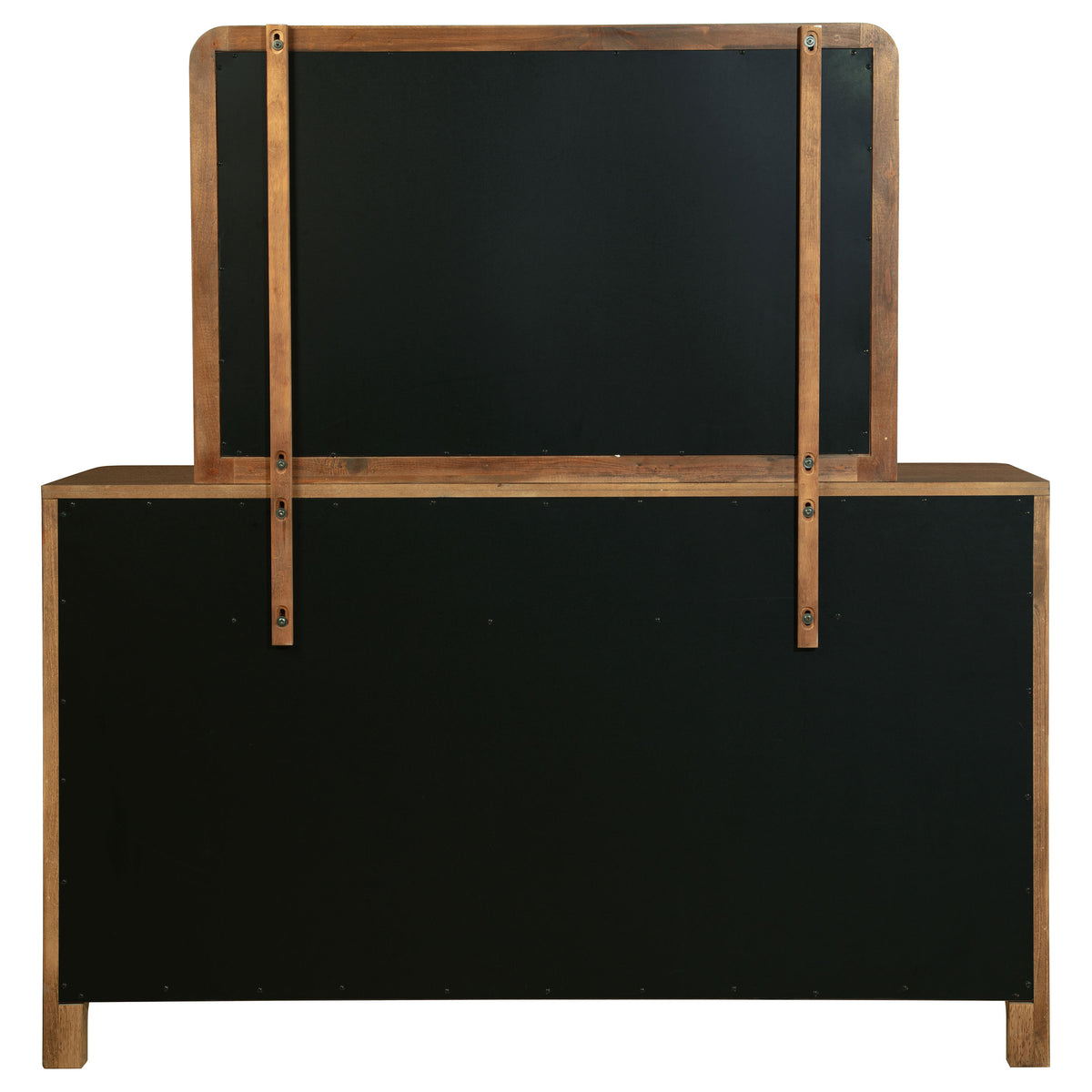 Maderia 8-drawer Dresser Walnut - With Mirror