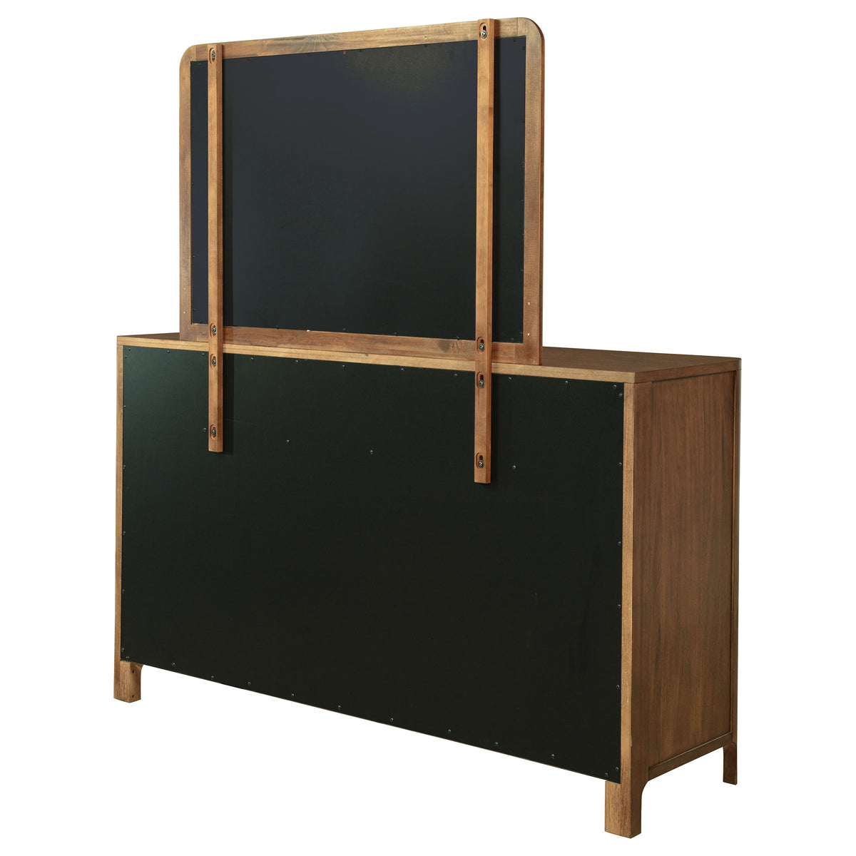 Maderia 8-drawer Dresser Walnut - With Mirror