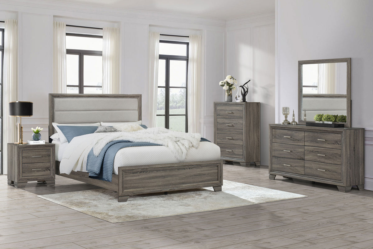 Wright 5-piece Bedroom Set Brown Oak - Queen
