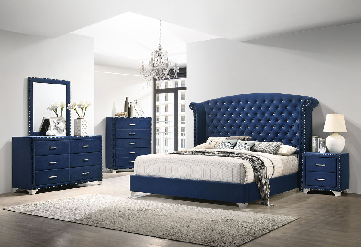 Melody 5-drawer Bedroom Chest - Pacific Blue